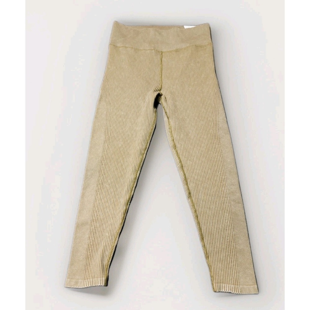 OFFLINE By Aerie Seamless Washed Rib High Waisted Legging‎ Tan Braided Size L
